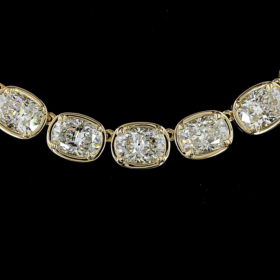 14kt Yellow Gold Lab Diamond Tennis Necklace