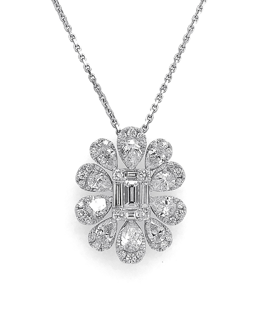 18kt White Gold Diamond Pendant