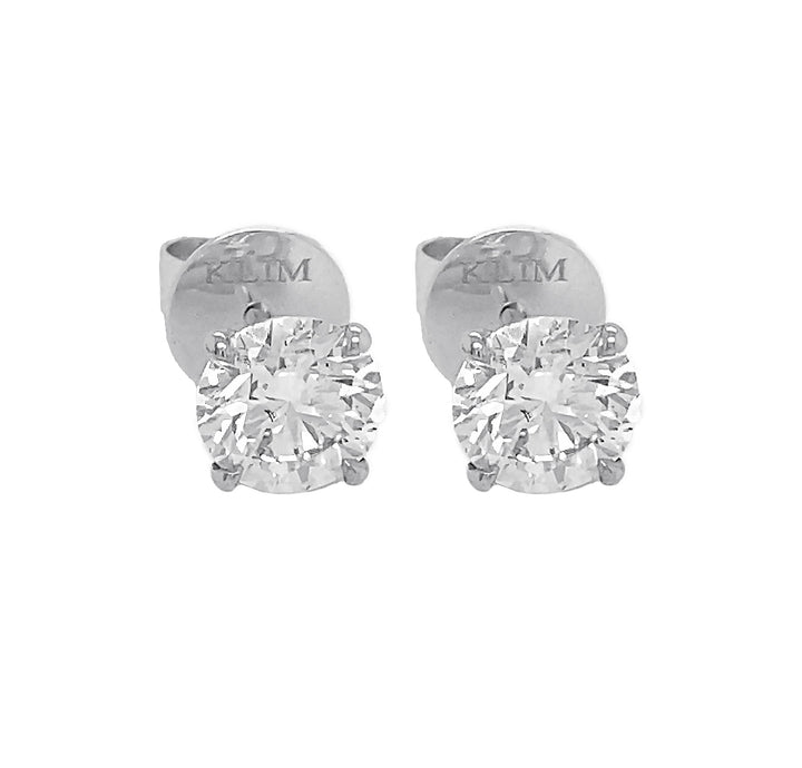 18kt White Gold Lab Diamond Stud Earrings