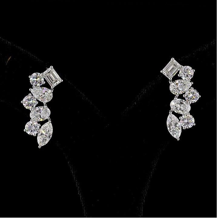 14kt White Gold Lab Diamond Earrings
