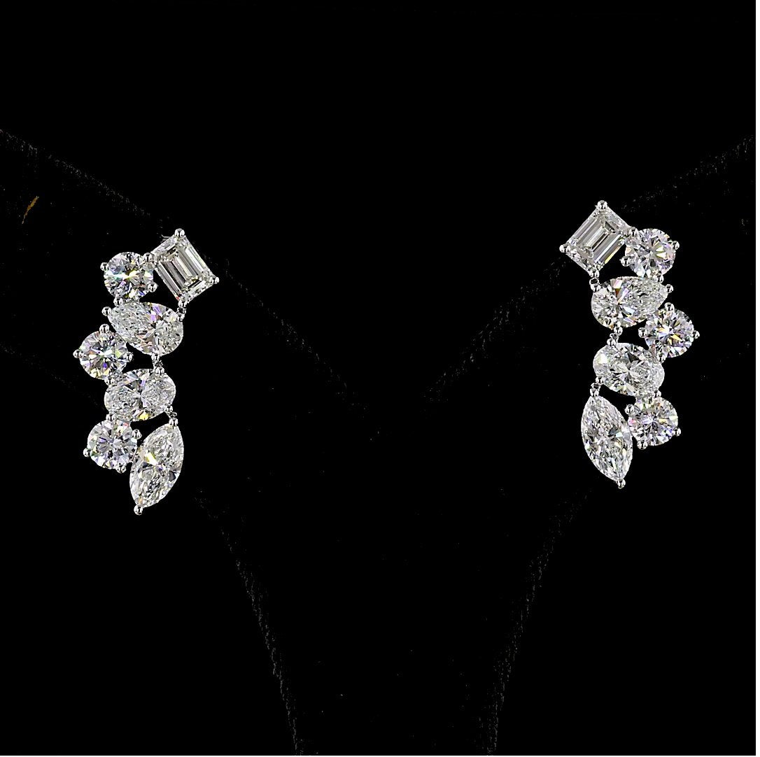 14kt White Gold Lab Diamond Earrings