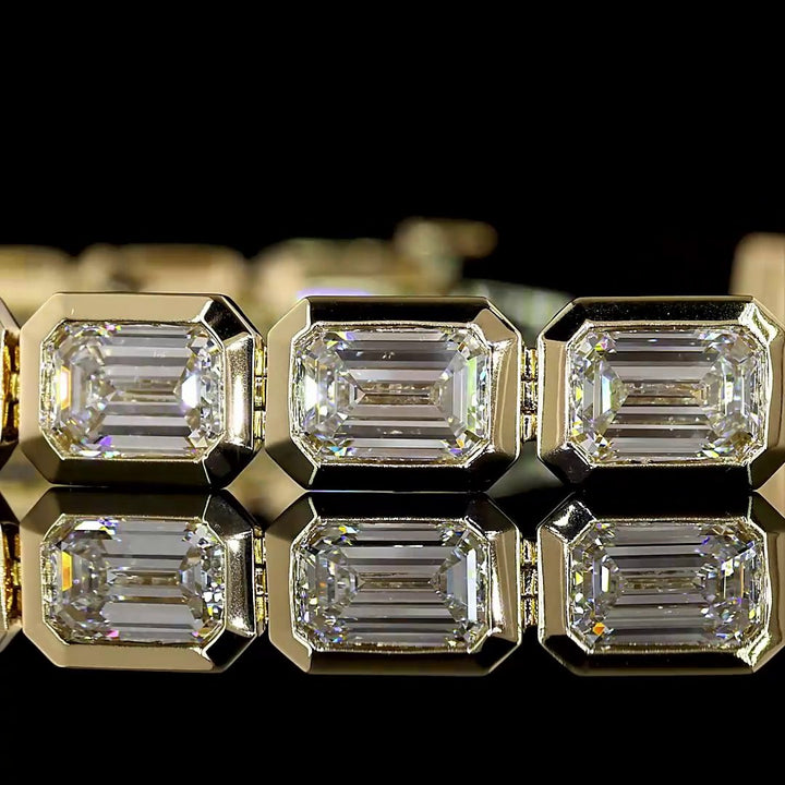 14kt Yellow Gold Lab Diamond Tennis Bracelet