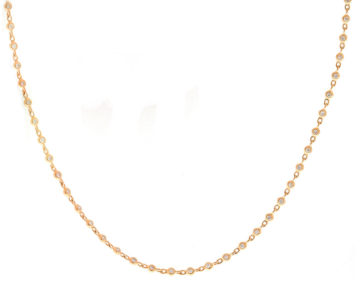 18kt Rose Gold Diamond-by-the-inch Necklace