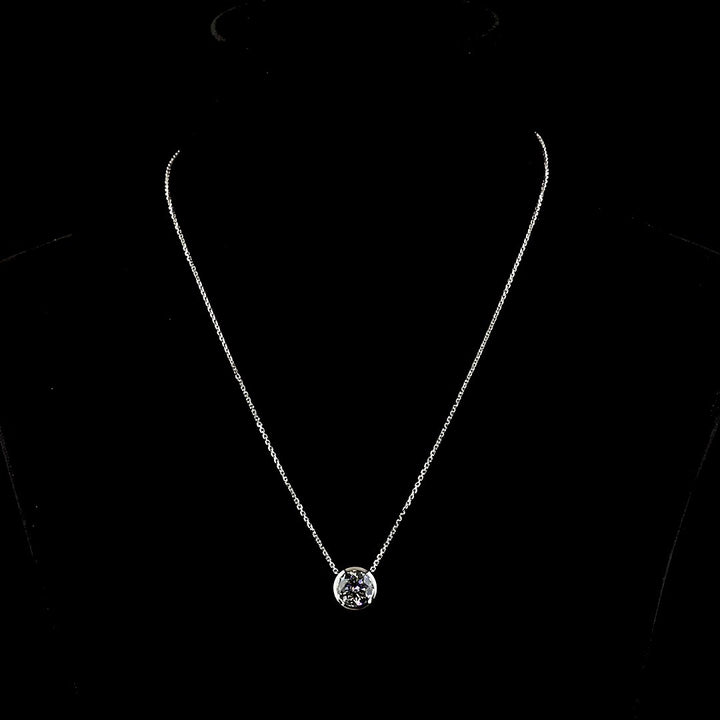 14kt White Gold Lab Diamond Pendant