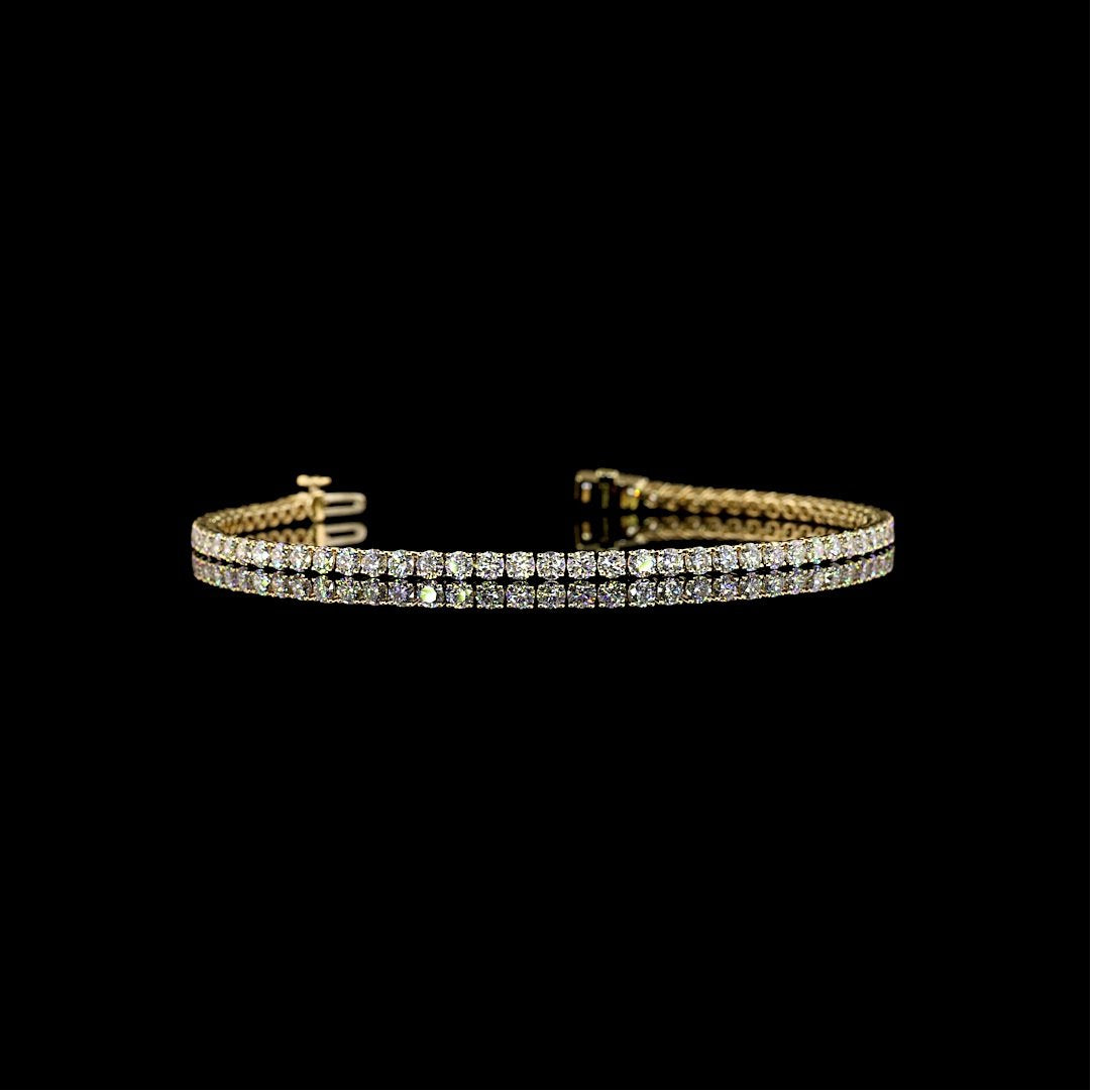 14kt Yellow Gold Lab Diamond Tennis Bracelet