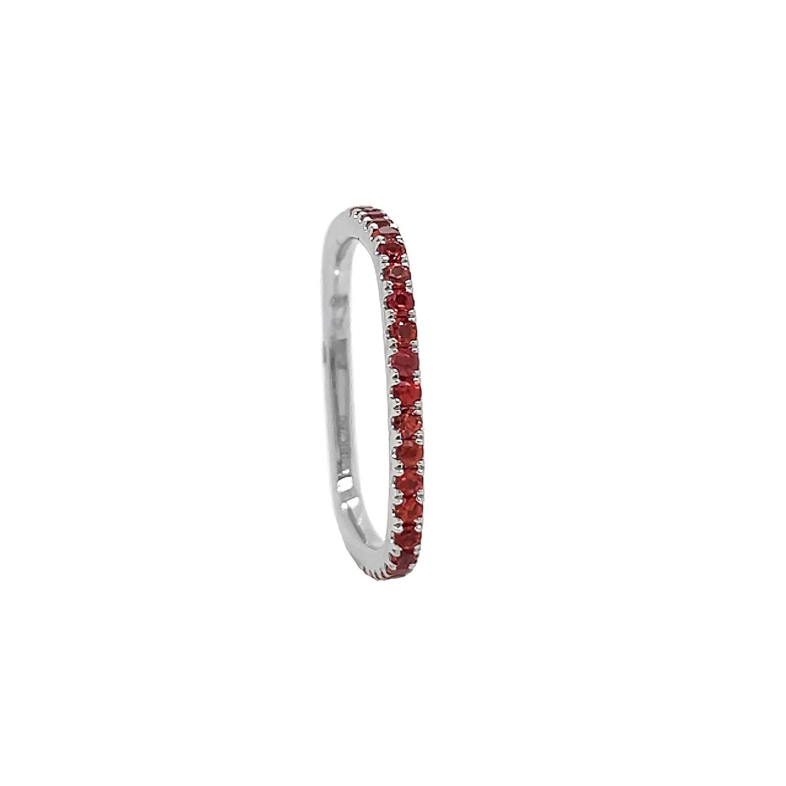 18kt White Gold Sapphire Band