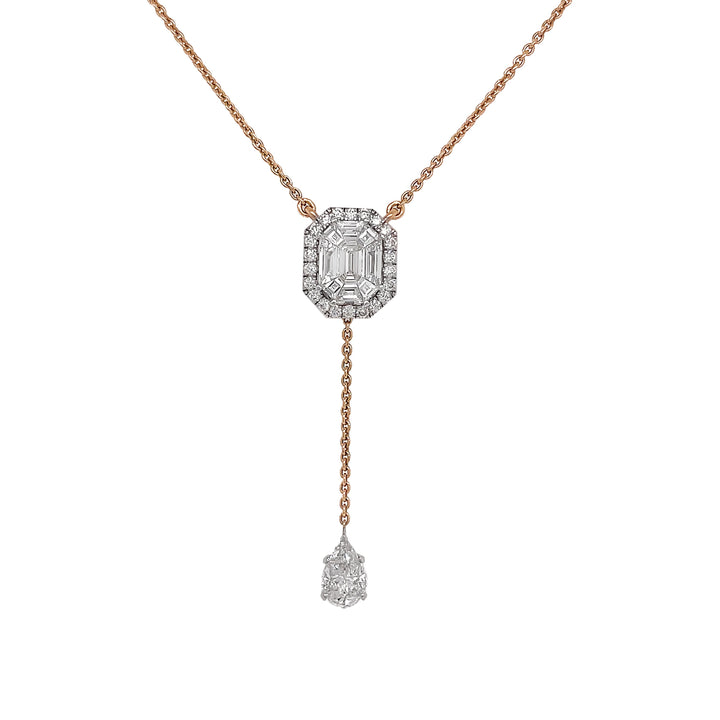 18kt Rose and White Gold Diamond Pendant