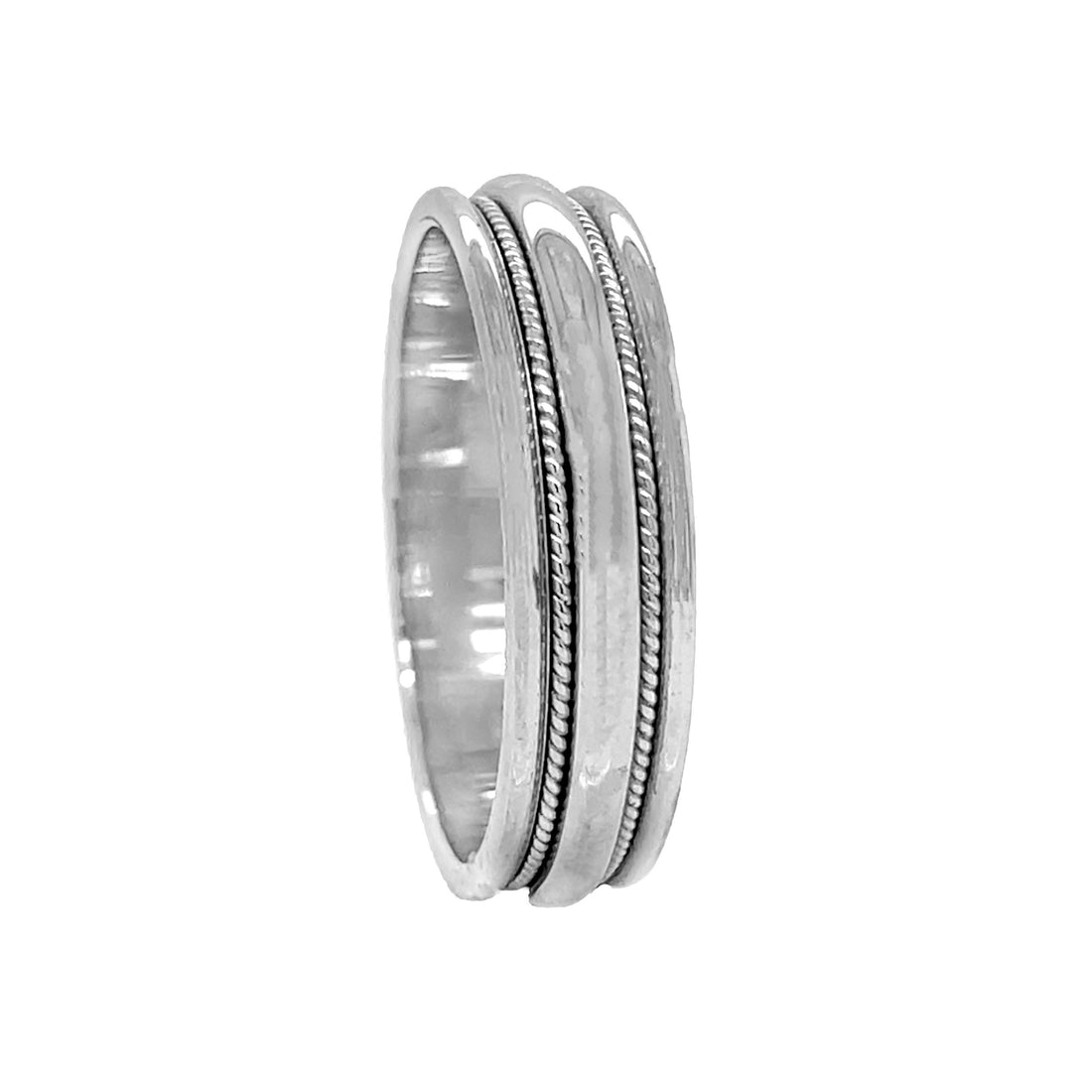 14kt White Gold Men's Wedding Band