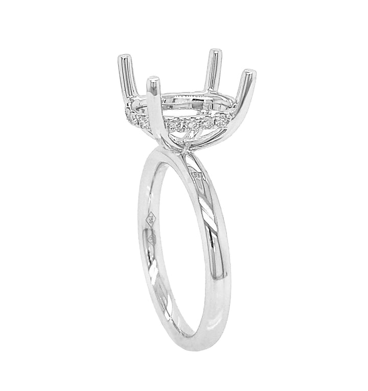 18kt white gold  diamond semi-mount