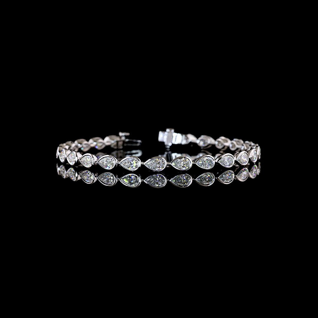 14kt White Gold Lab Diamond Tennis Bracelet