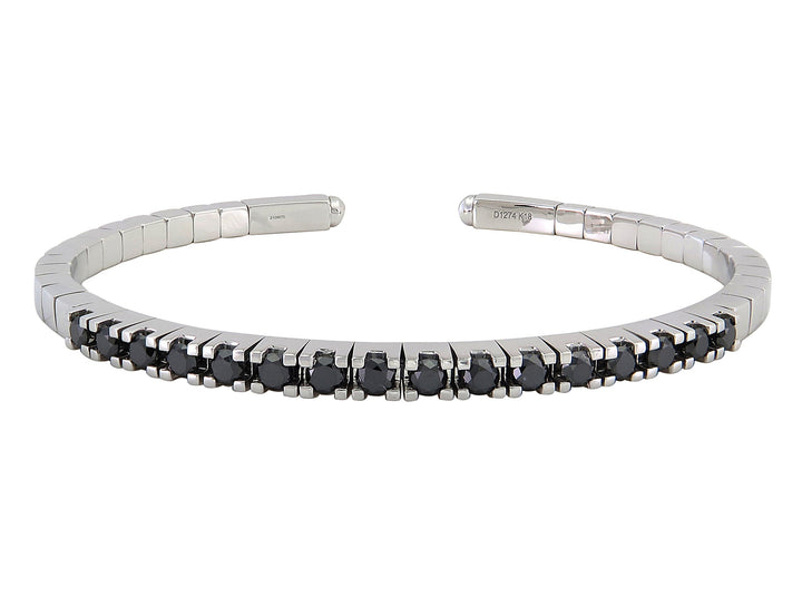 18kt White Gold Blue Sapphire Bangle