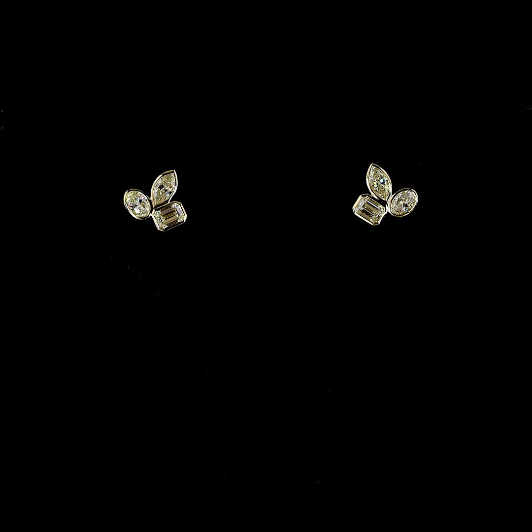 14kt Yellow Gold Lab Diamond Earrings