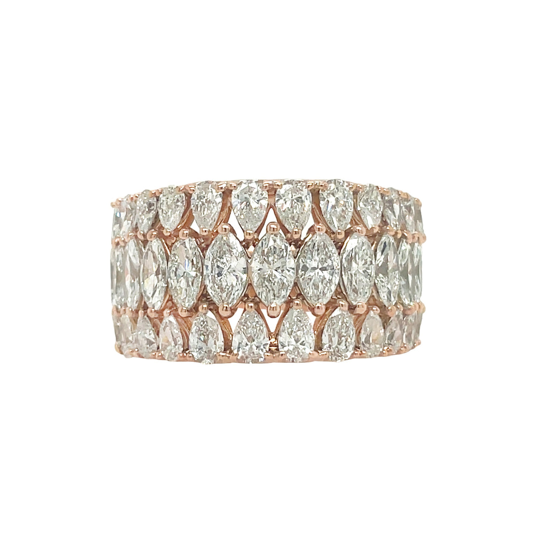 14kt Rose Gold Diamond Band