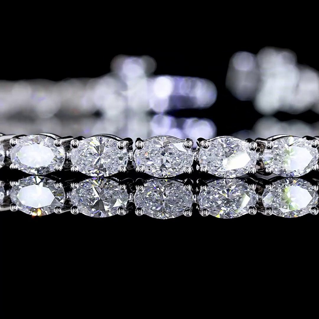 14kt White Gold Lab Diamond Tennis Bracelet