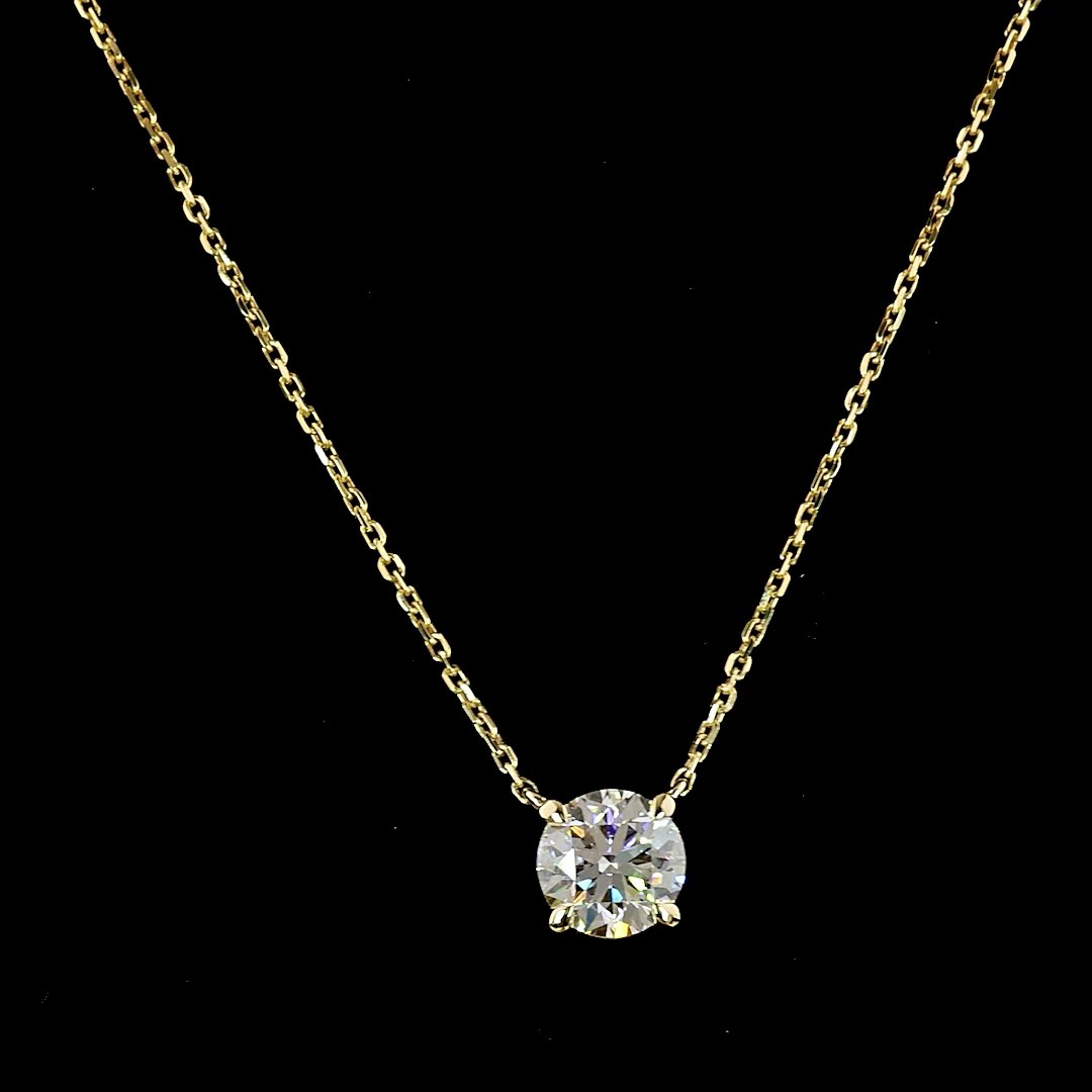 14kt Yellow Gold Lab Diamond Pendant
