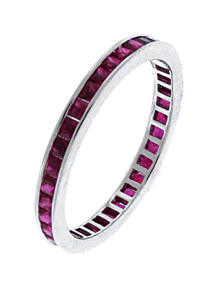 18kt White Gold Ruby Band