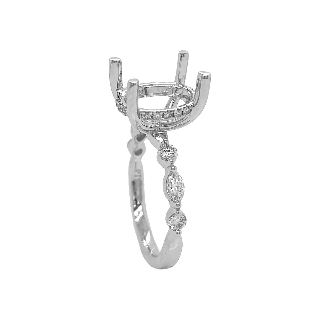 Platinum and Diamond Semi-mount