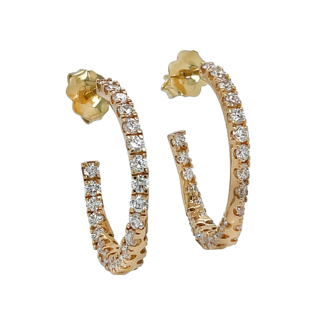 14kt Yellow Gold Lab Diamond Hoops
