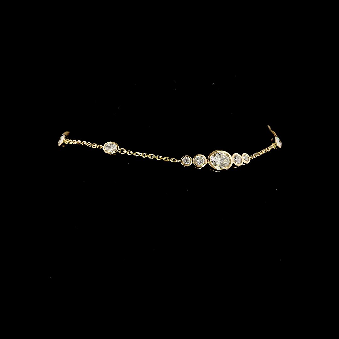 14kt Yellow Gold Lab Diamond Bracelet