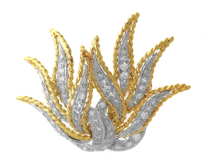 18kt White And Yellow Gold Diamond Pin/Pendant