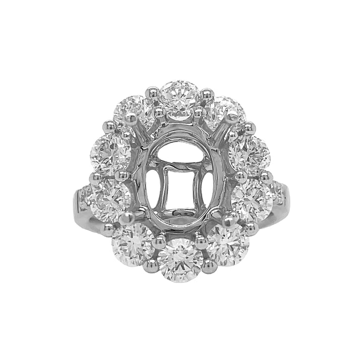 18kt White Gold Diamond Semi-mount
