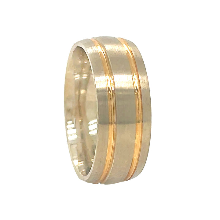14kt White And Yellow Gold Wedding Band