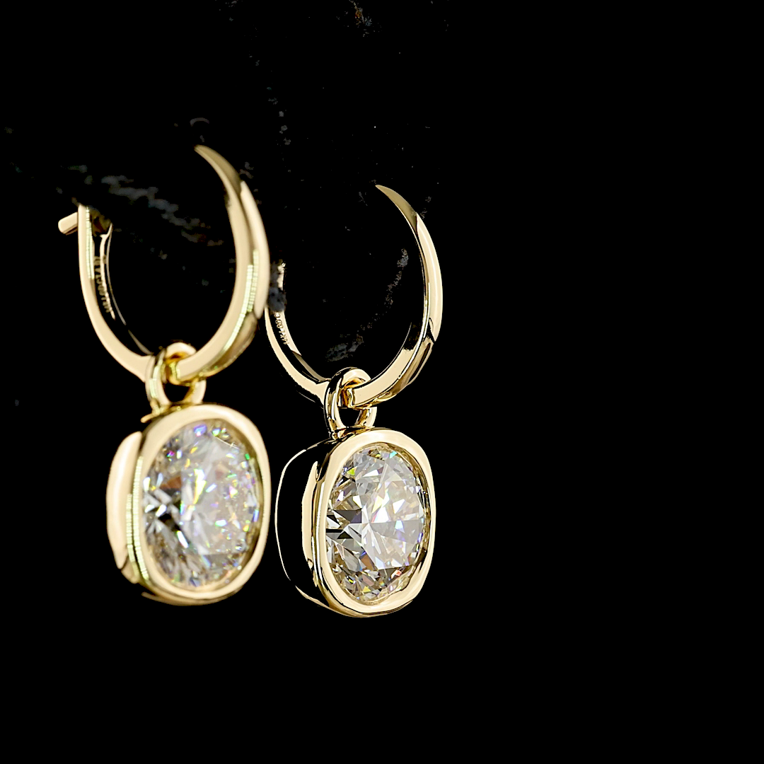 14kt Yellow Gold Lab Diamond Earrings