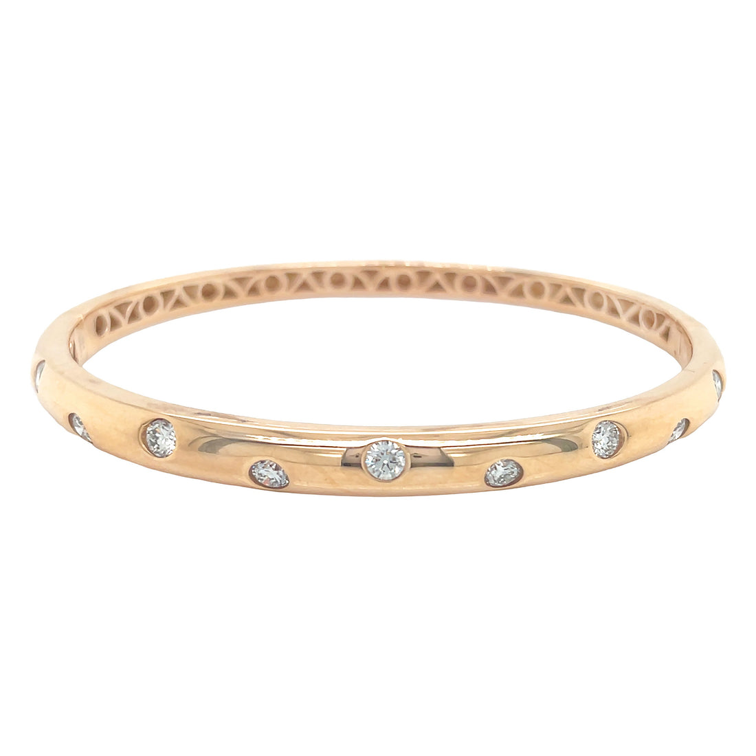 18kt Rose Gold Diamond Bangle