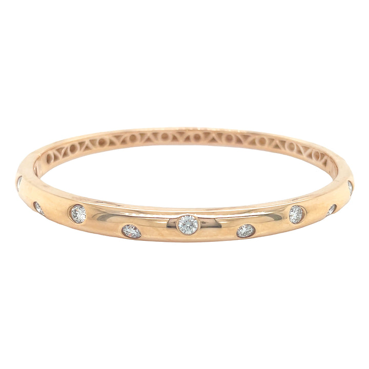 18kt Rose Gold Diamond Bangle