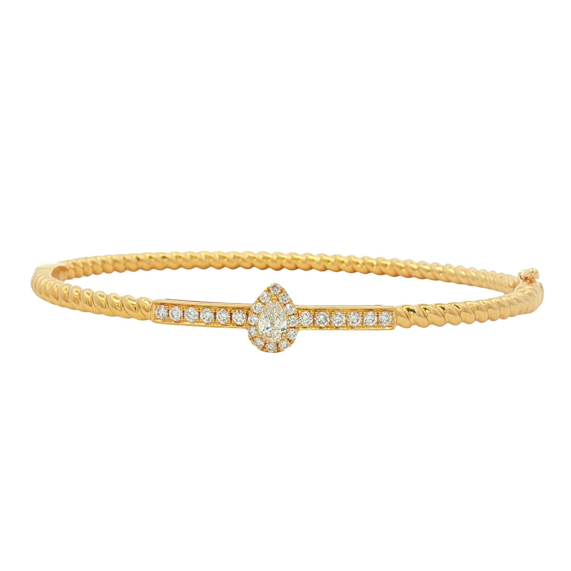 18kt Yellow Gold Diamond Bangle
