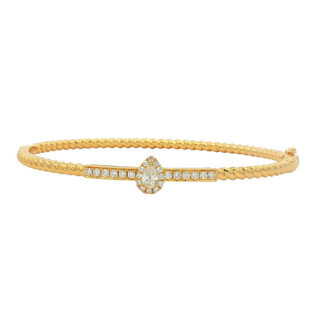 18kt Yellow Gold Diamond Bangle