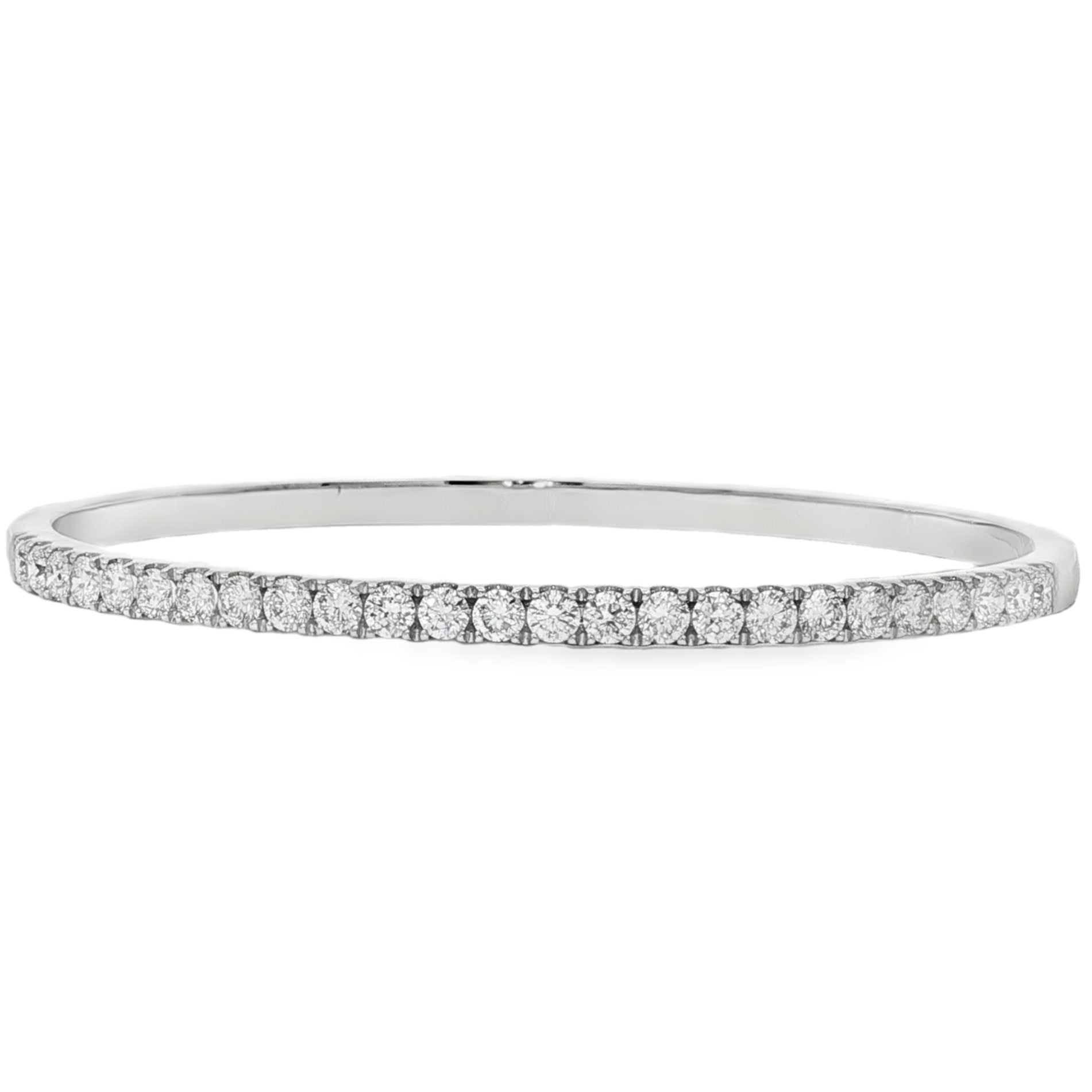 14kt White Gold Lab Diamond Bangle