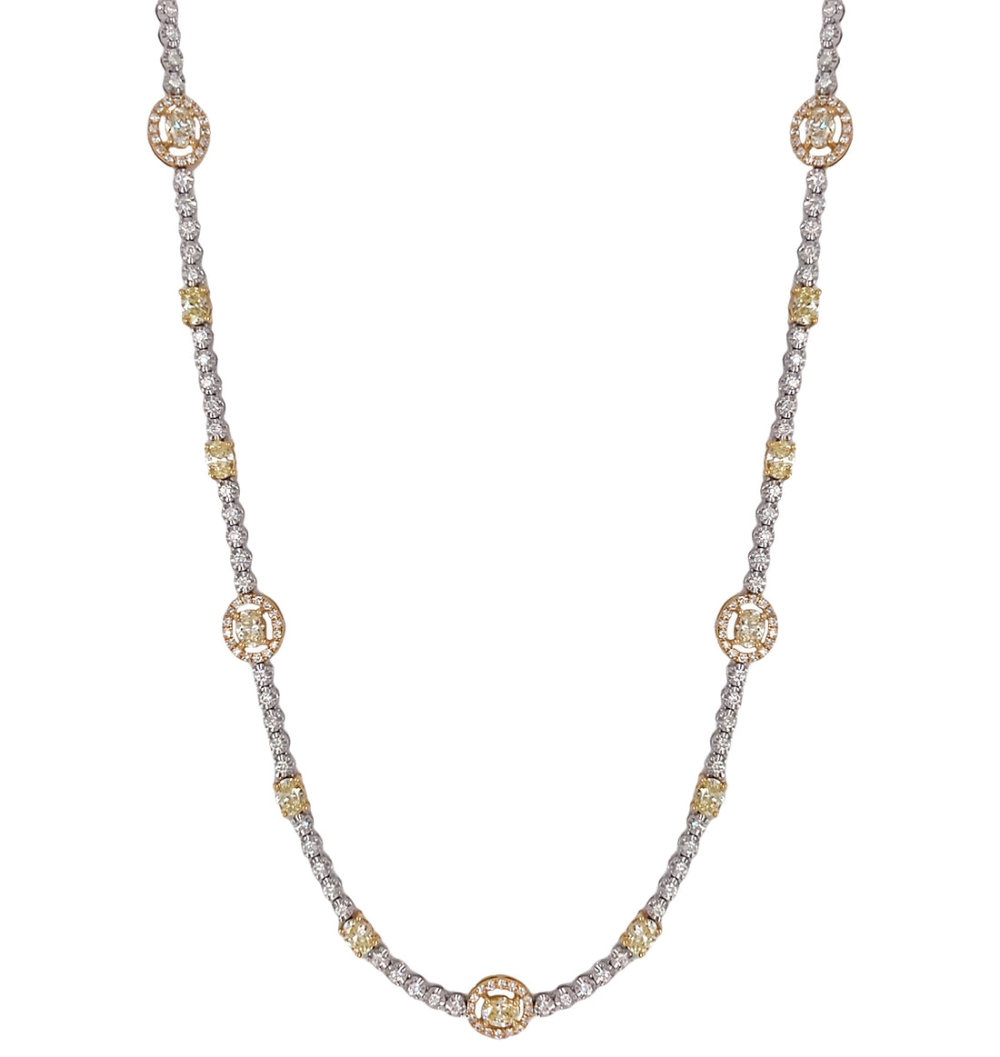 18kt White and Yellow Gold Diamond Necklace