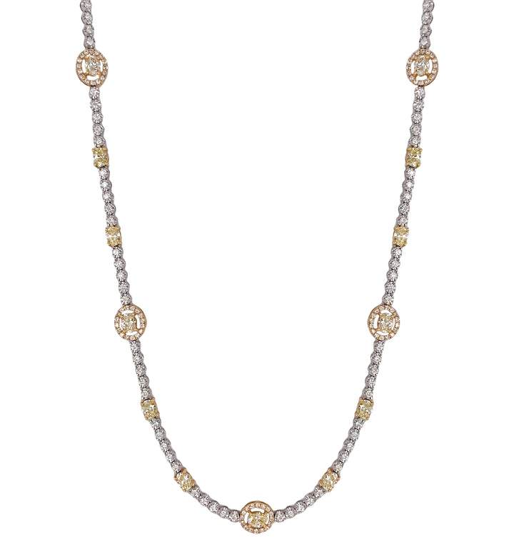 18kt White and Yellow Gold Diamond Necklace