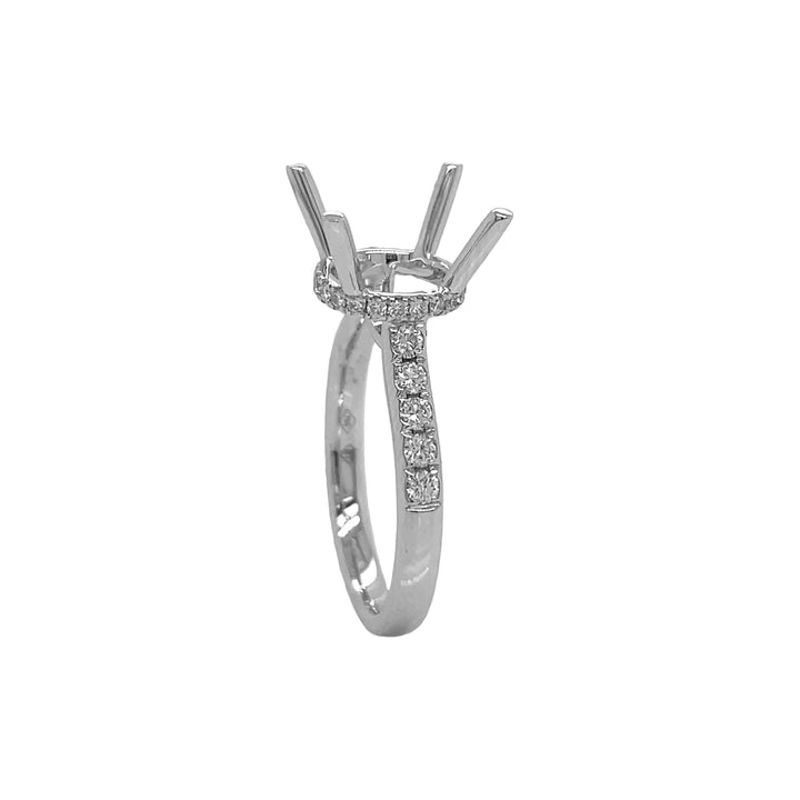 18Kt White Gold Diamond Semi-mount