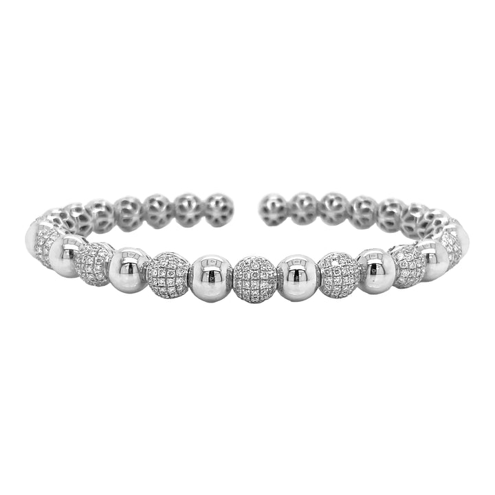 18kt White Gold Diamond Bangle