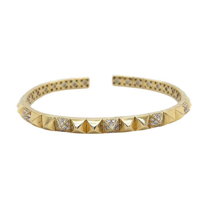 18kt Yellow Gold Diamond Bangle