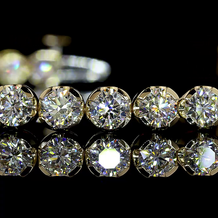14kt Yellow Gold Lab Diamond Tennis Bracelet