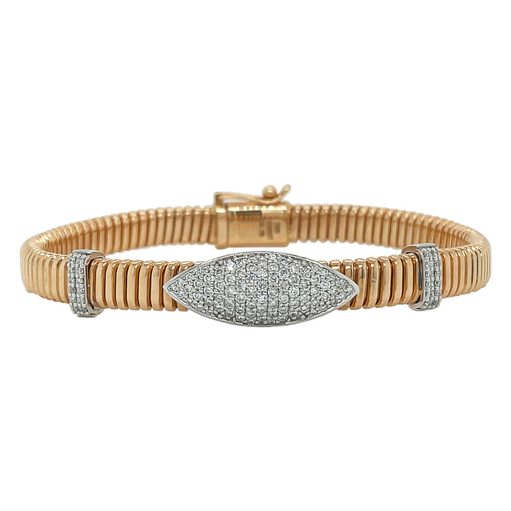 18kt Rose Gold Diamond Bangle