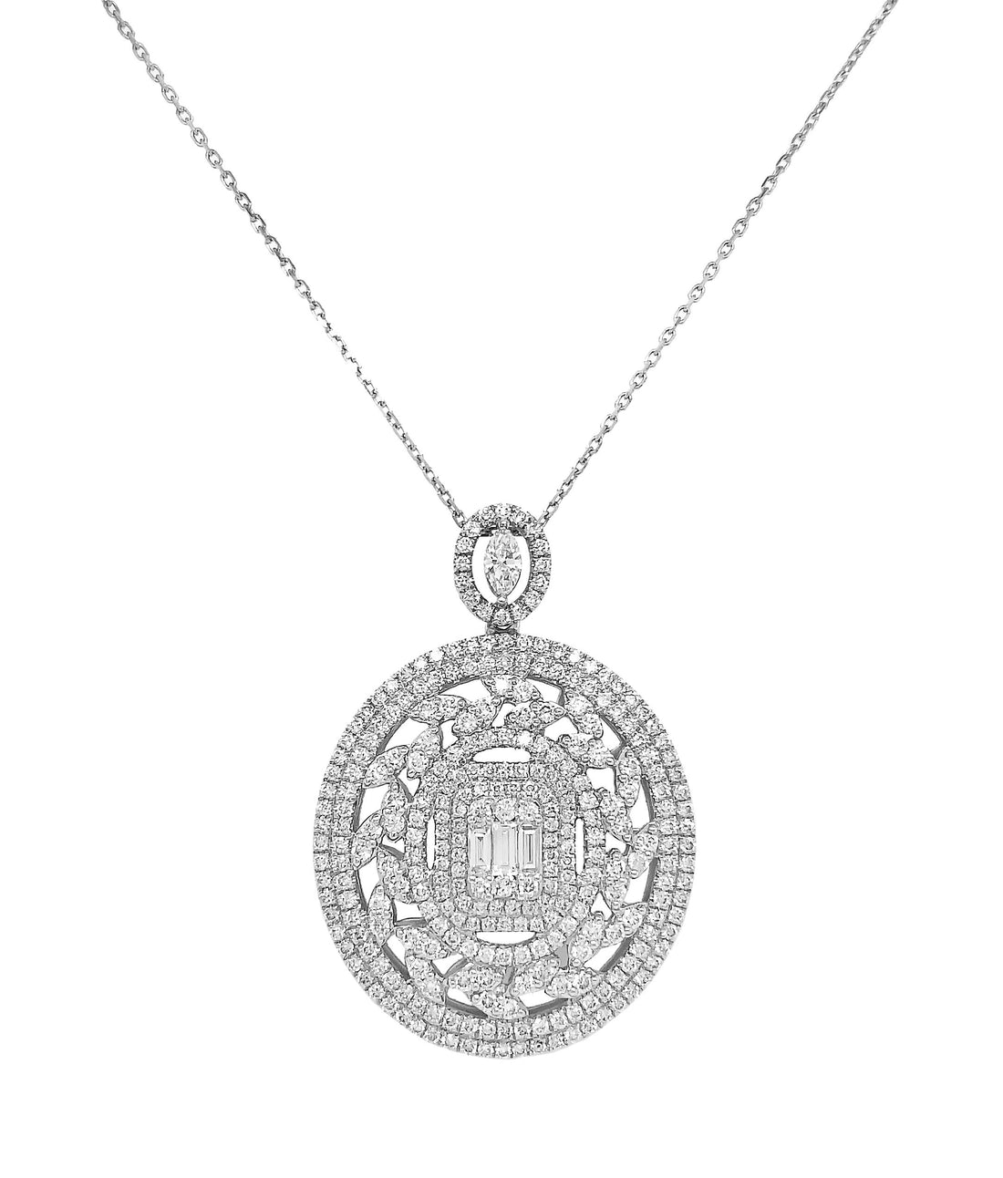 18kt White Gold Diamond Pendant