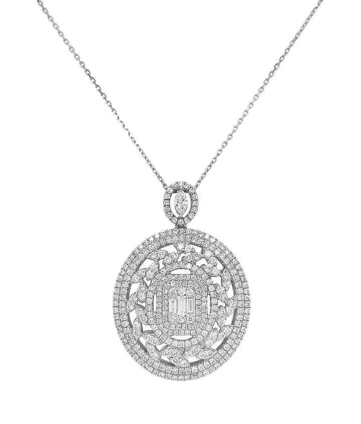 18kt White Gold Diamond Pendant