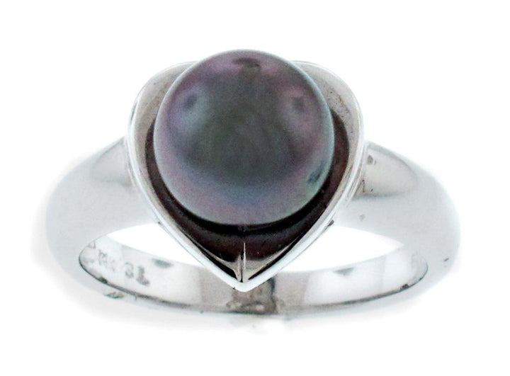 14kt White Gold Pearl Ring