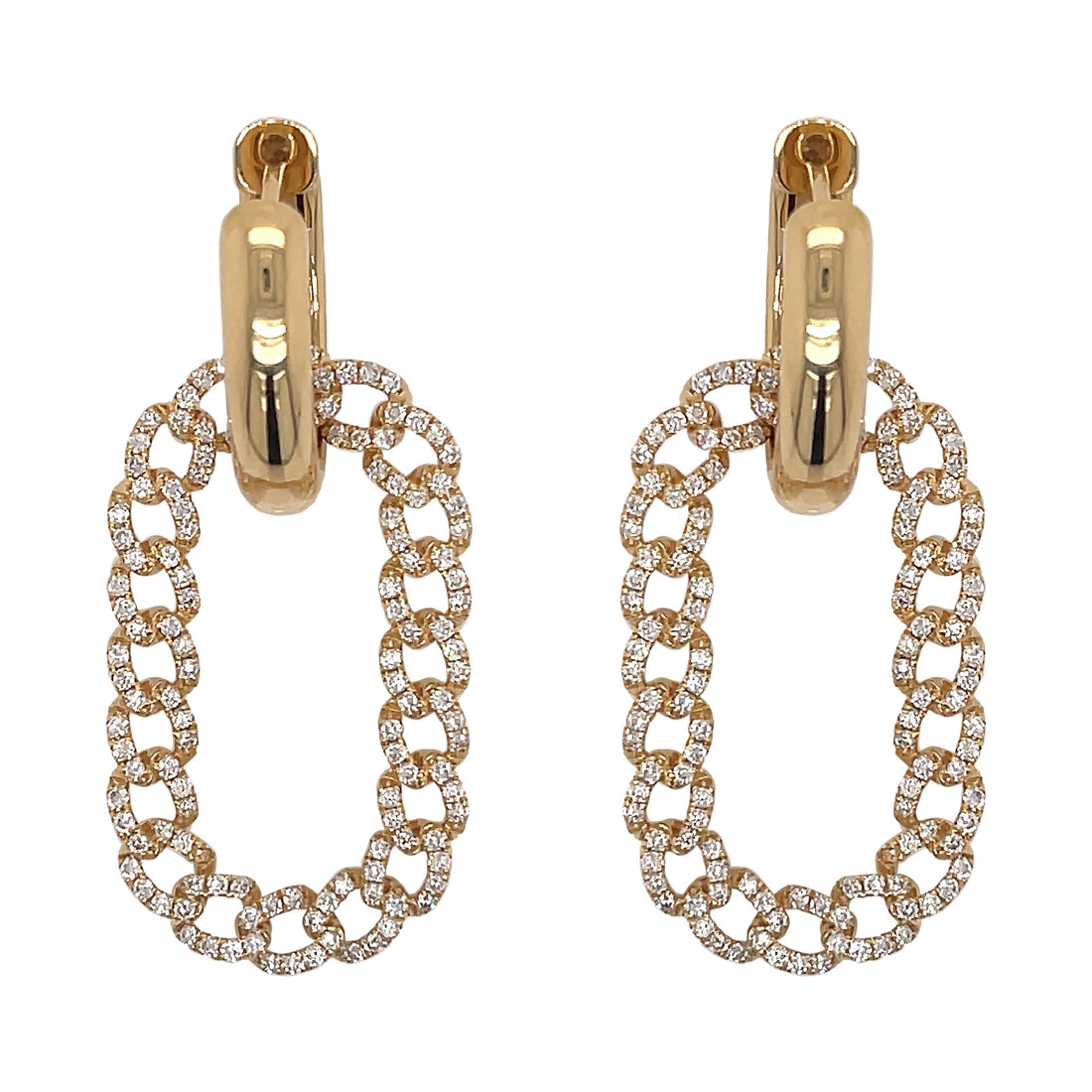 18kt Yellow Gold Diamond Earrings