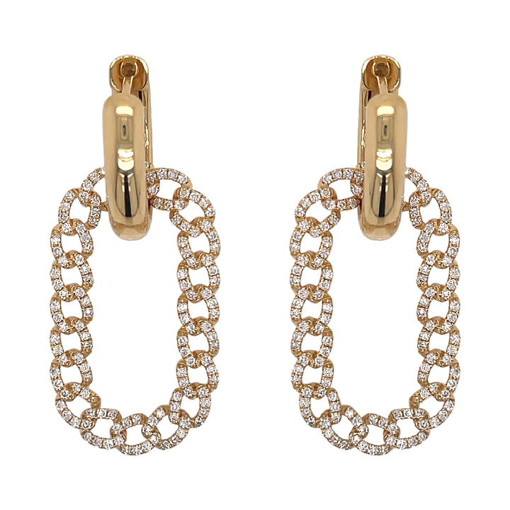 18kt Yellow Gold Diamond Earrings