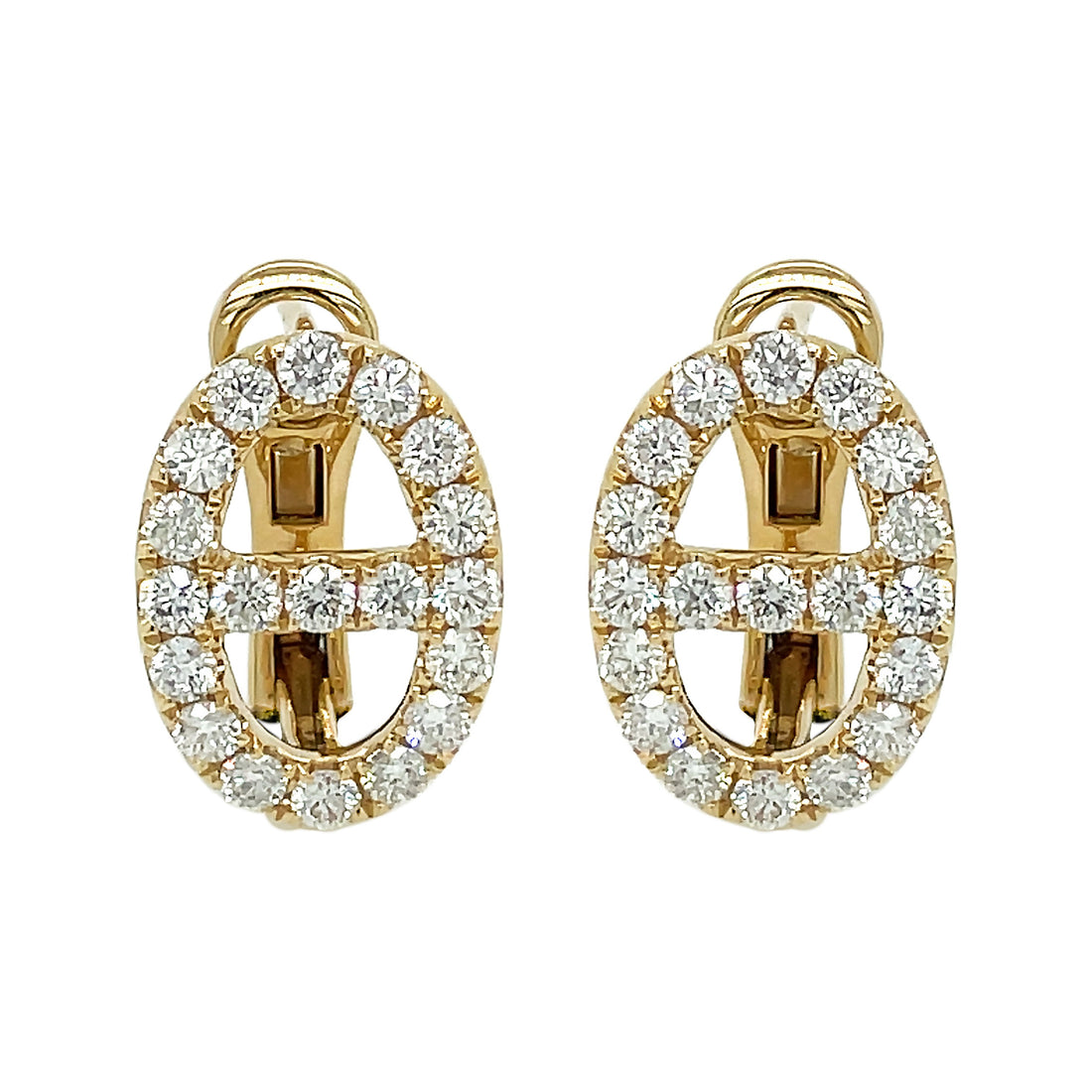18kt Yellow Gold Diamond Earrings