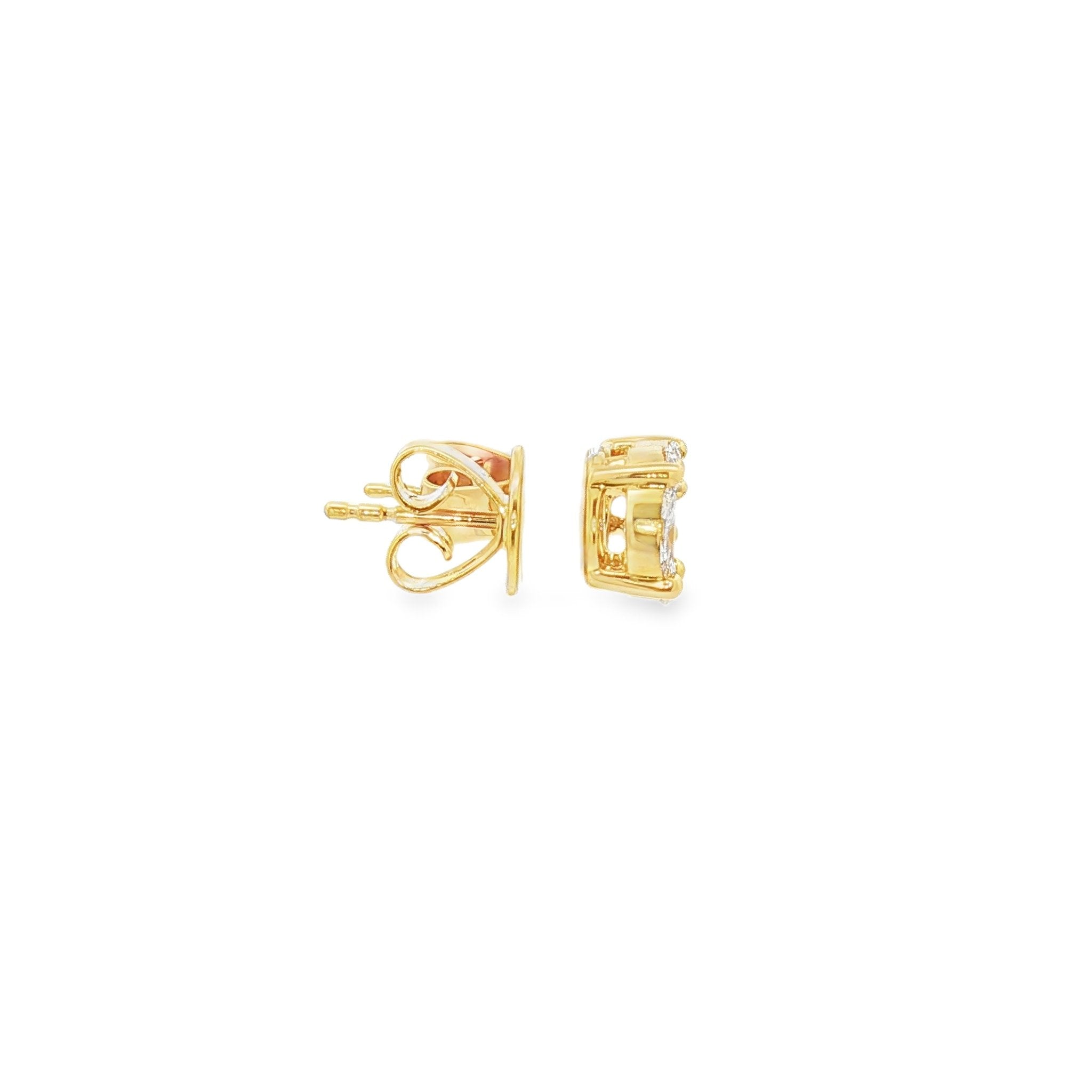18kt Yellow Gold Diamond Earrings