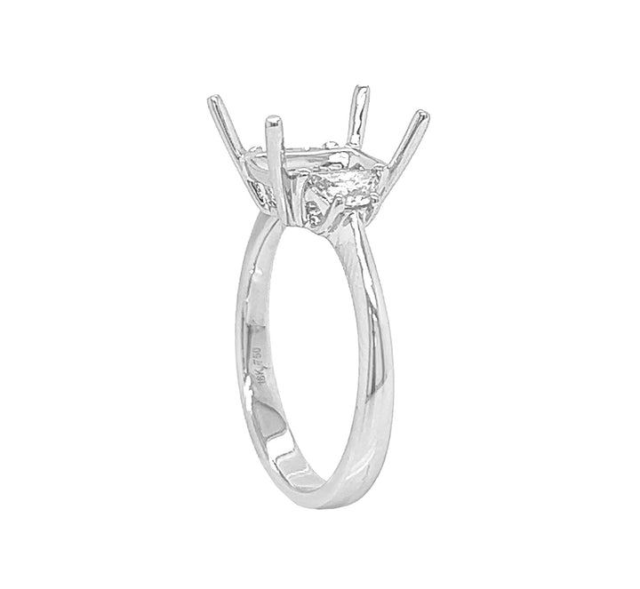 18kt White Gold Diamond Semi Mount