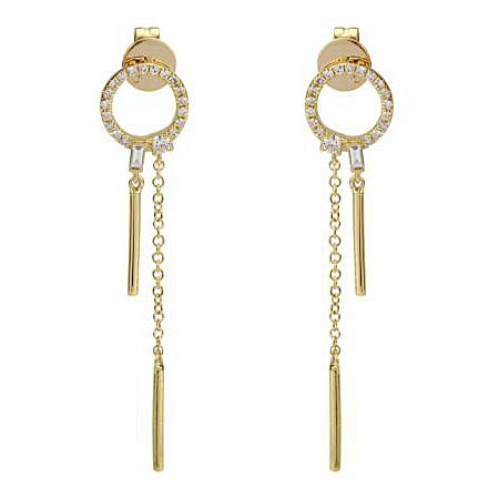 14kt Yellow Gold Diamond Earrings