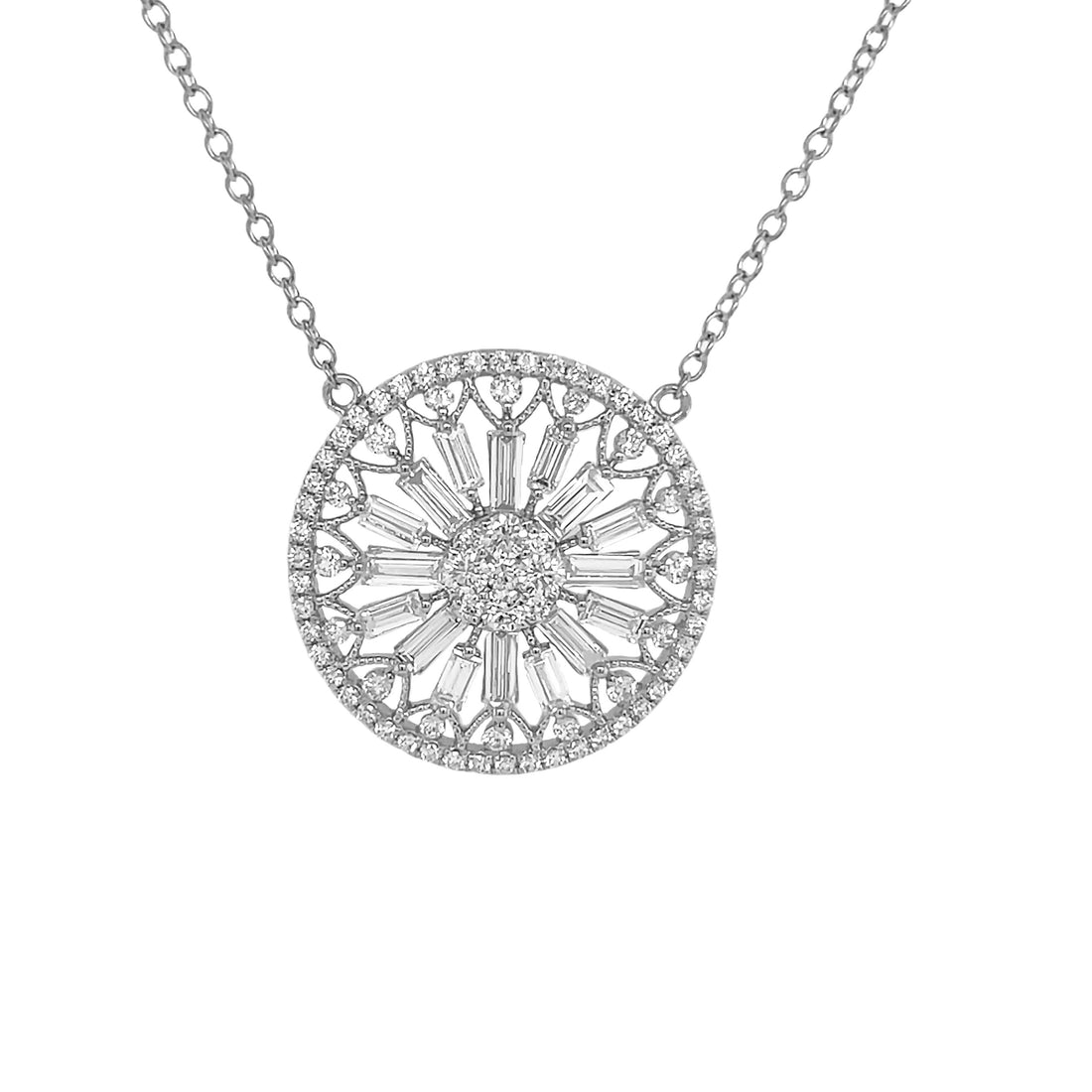 18kt White Gold Diamond Pendant