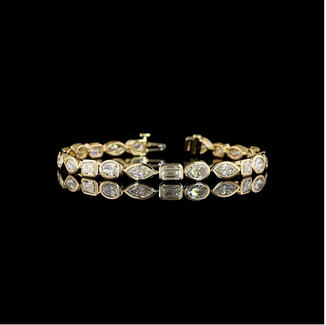14kt Yellow Gold Lab Diamond Tennis Bracelet